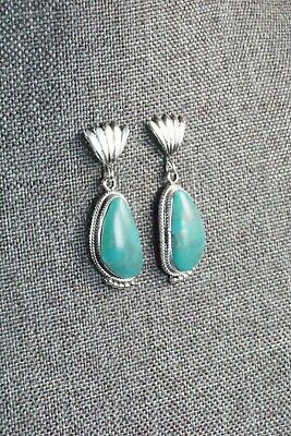 Turquoise and Sterling Silver Earrings - Sharon McCarthy