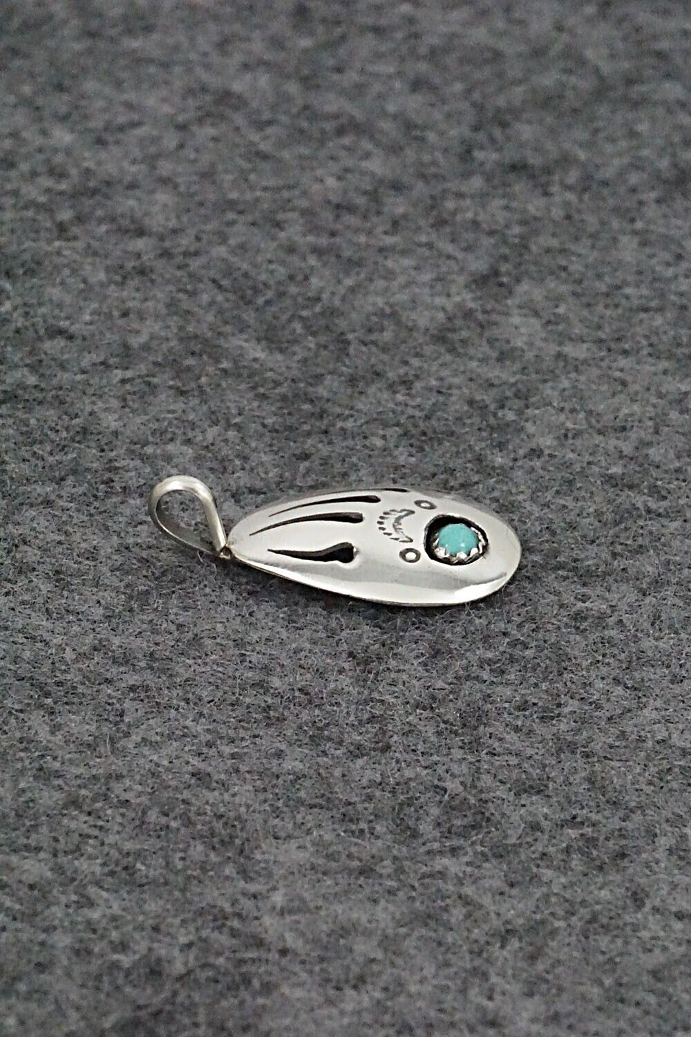 Turquoise & Sterling Silver Pendant - Ervin Begay