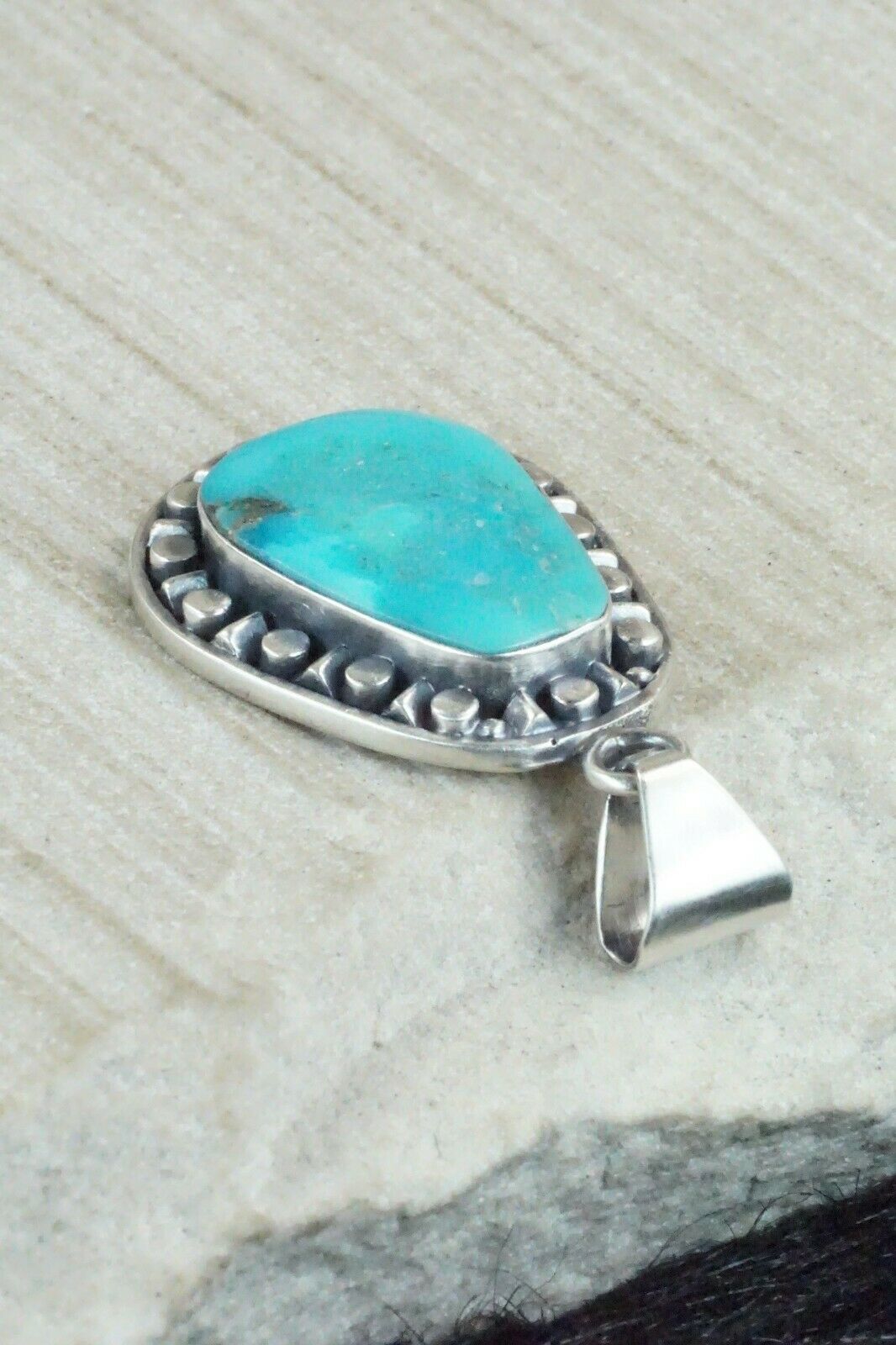 Turquoise and Sterling Silver Pendant - Sharon McCarthy