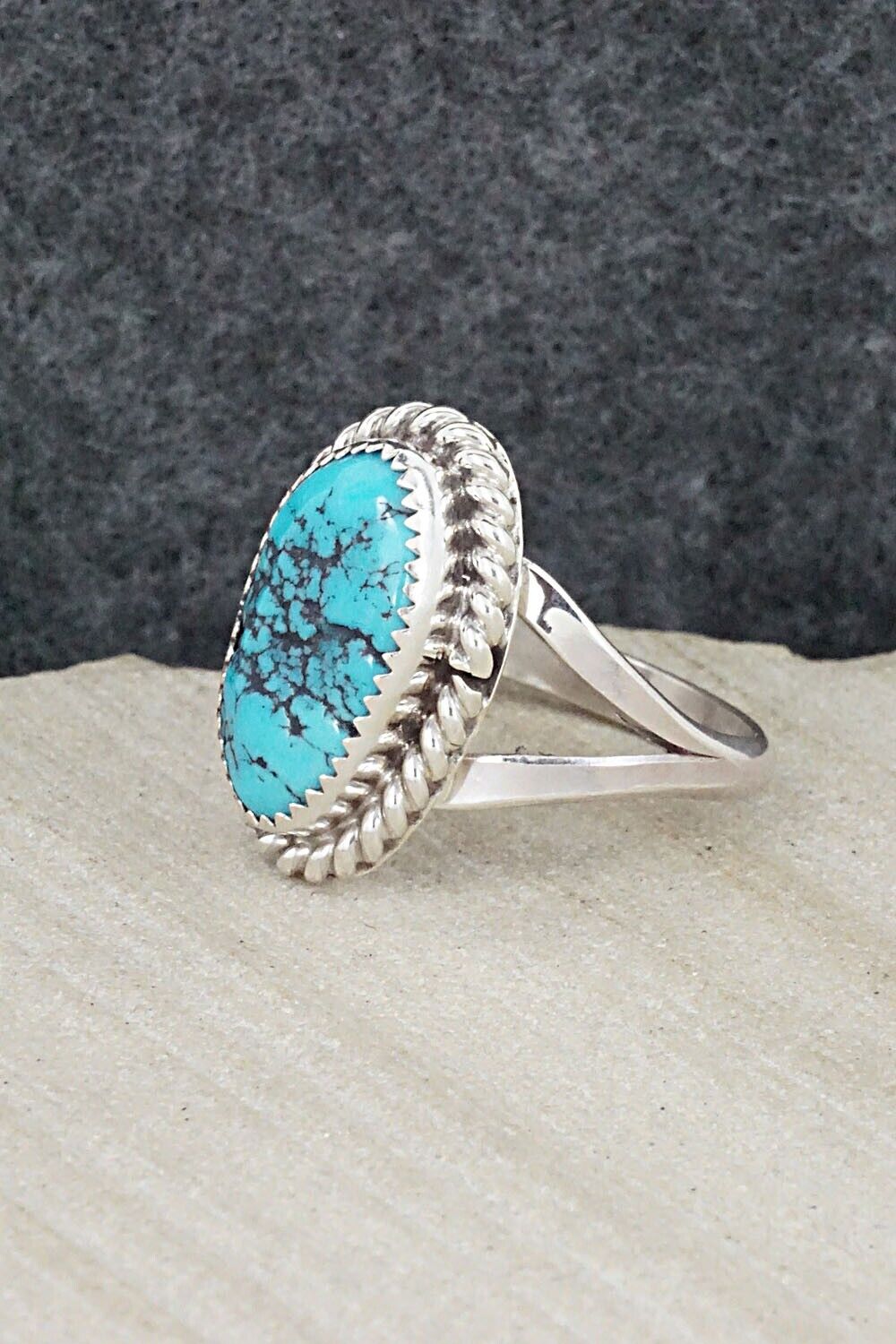 Turquoise & Sterling Silver Ring - Benjamin Martinez - Size 8.25
