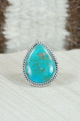 Navajo Turquoise and Sterling Silver Ring - Tom Dinetso - Size 5