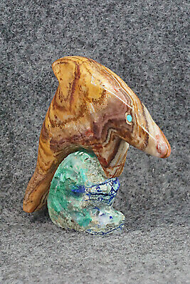 Dolphin Zuni Fetish Carving - Justin Natewa