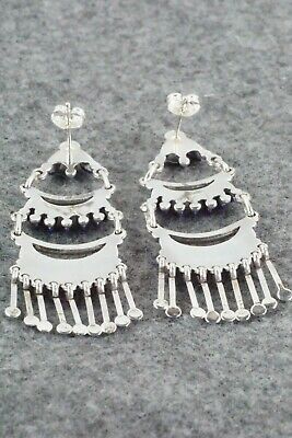 Turquoise & Sterling Silver Earrings - Stewart Nakatewa
