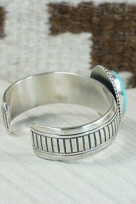 Navajo Turquoise and Sterling Silver Bracelet - Raymond Delgarito