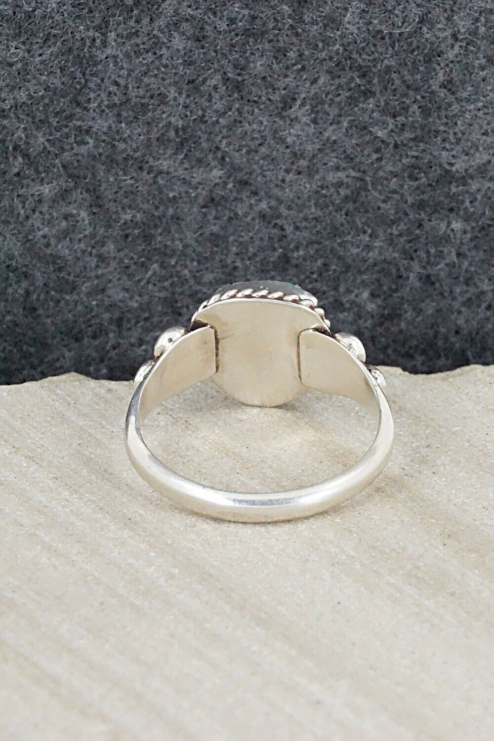 Turquoise & Sterling Silver Ring - Freda Martinez - Size 10.25
