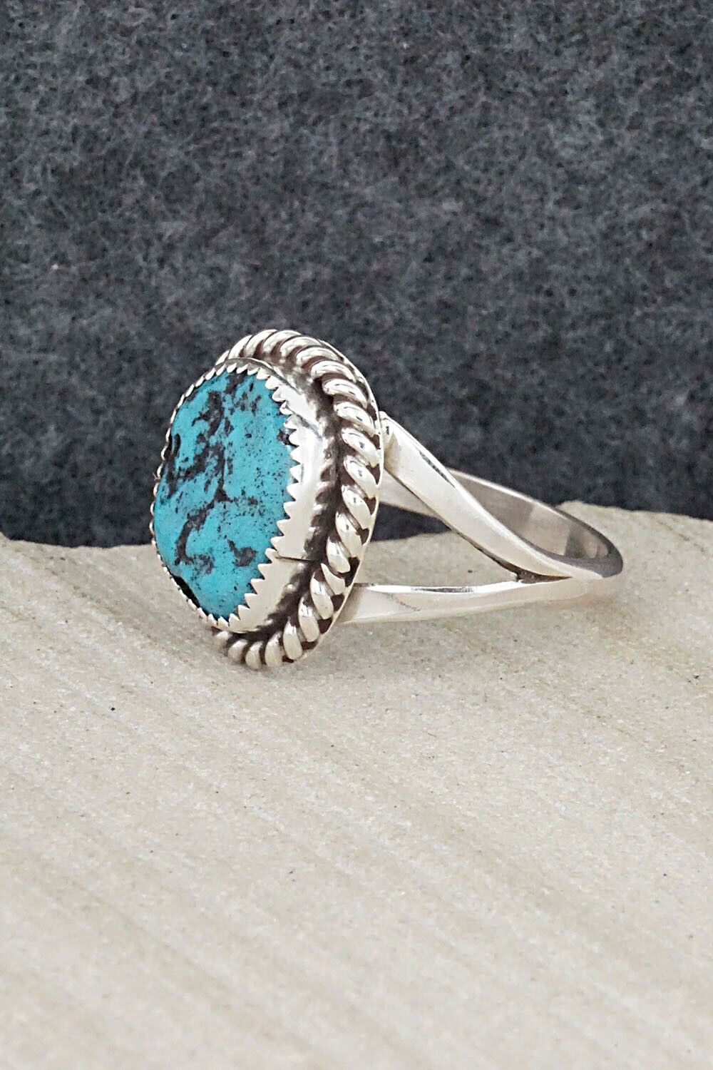 Turquoise & Sterling Silver Ring - Benjamin Martinez - Size 9.25