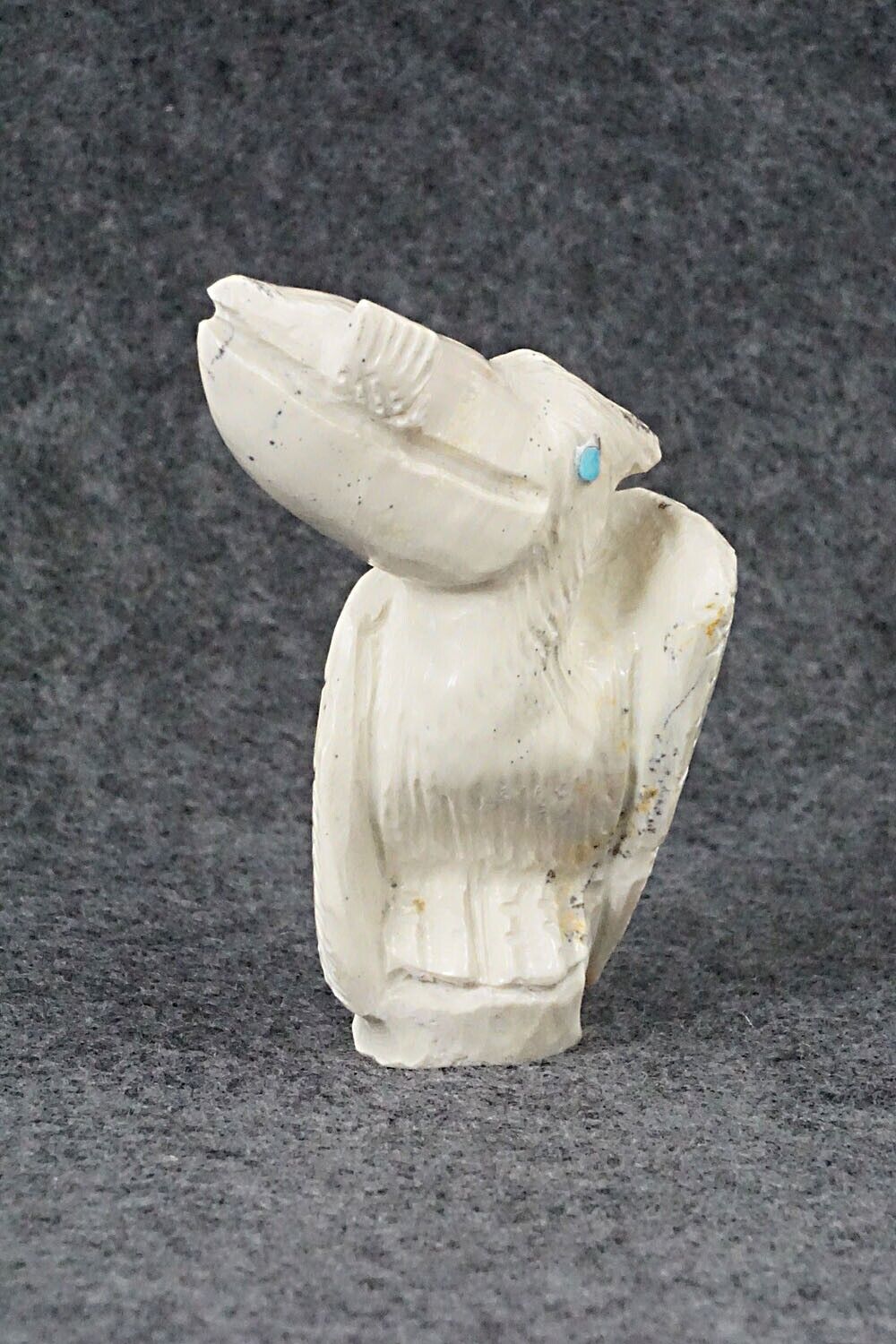 Pelican Zuni Fetish Carving - Derrick Kaamasee