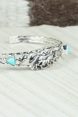 Turquoise & Sterling Silver Bracelet - Bobby Platero