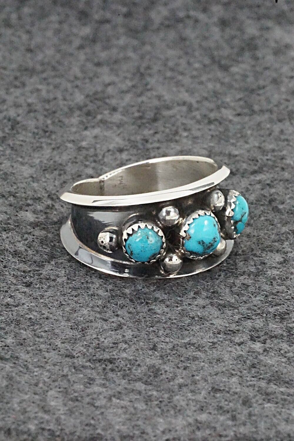 Turquoise & Sterling Silver Ring - Paul Largo - Size 9