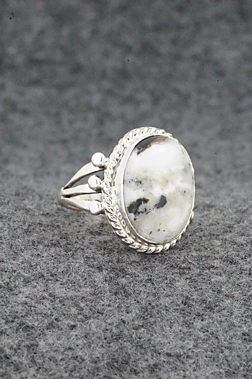 White Buffalo & Sterling Silver Ring - Grace Kenneth - Size 5