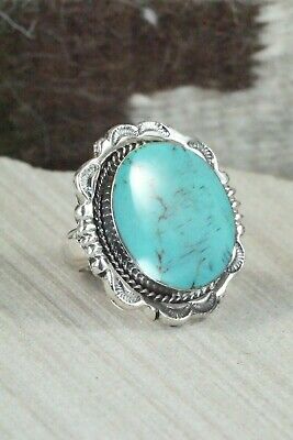 Turquoise and Sterling Silver Ring - Bucky Belin - Size 6