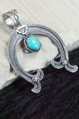 Turquoise & Sterling Silver Pendant - Kevin Billah
