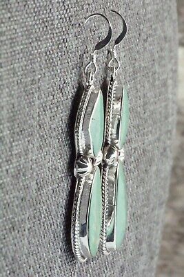 Turquoise & Sterling Silver Earrings - Lee Shorty
