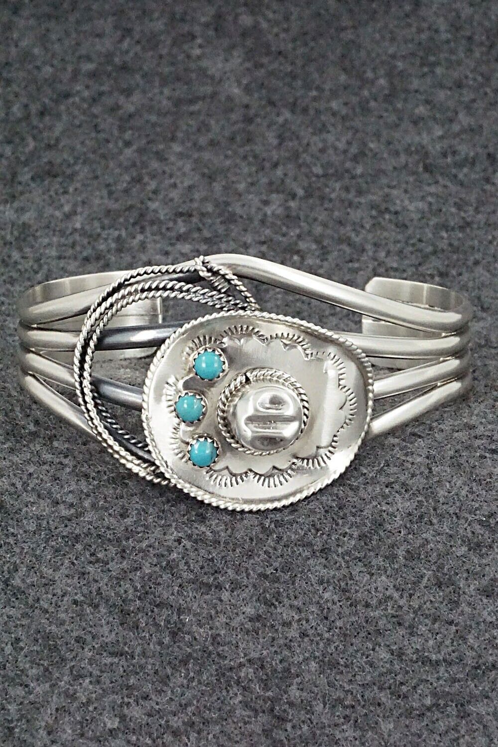 Turquoise & Sterling Silver Bracelet - Bobby Platero