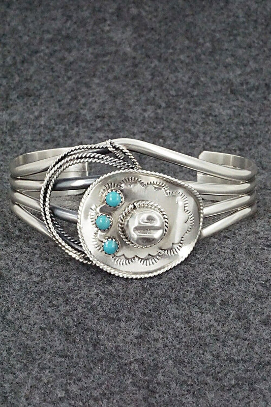 Turquoise & Sterling Silver Bracelet - Bobby Platero