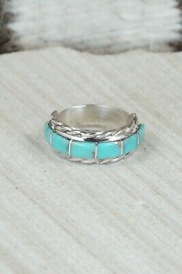 Turquoise & Sterling Silver Ring - Jessica Chavez - Size 4.5