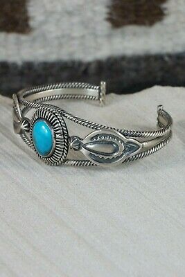 Navajo Turquoise & Sterling Silver Bracelet - Native American - High Lonesome Trading