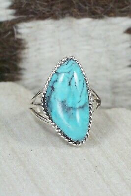 Turquoise & Sterling Silver Ring - Tom Dinesto - Size 8.75