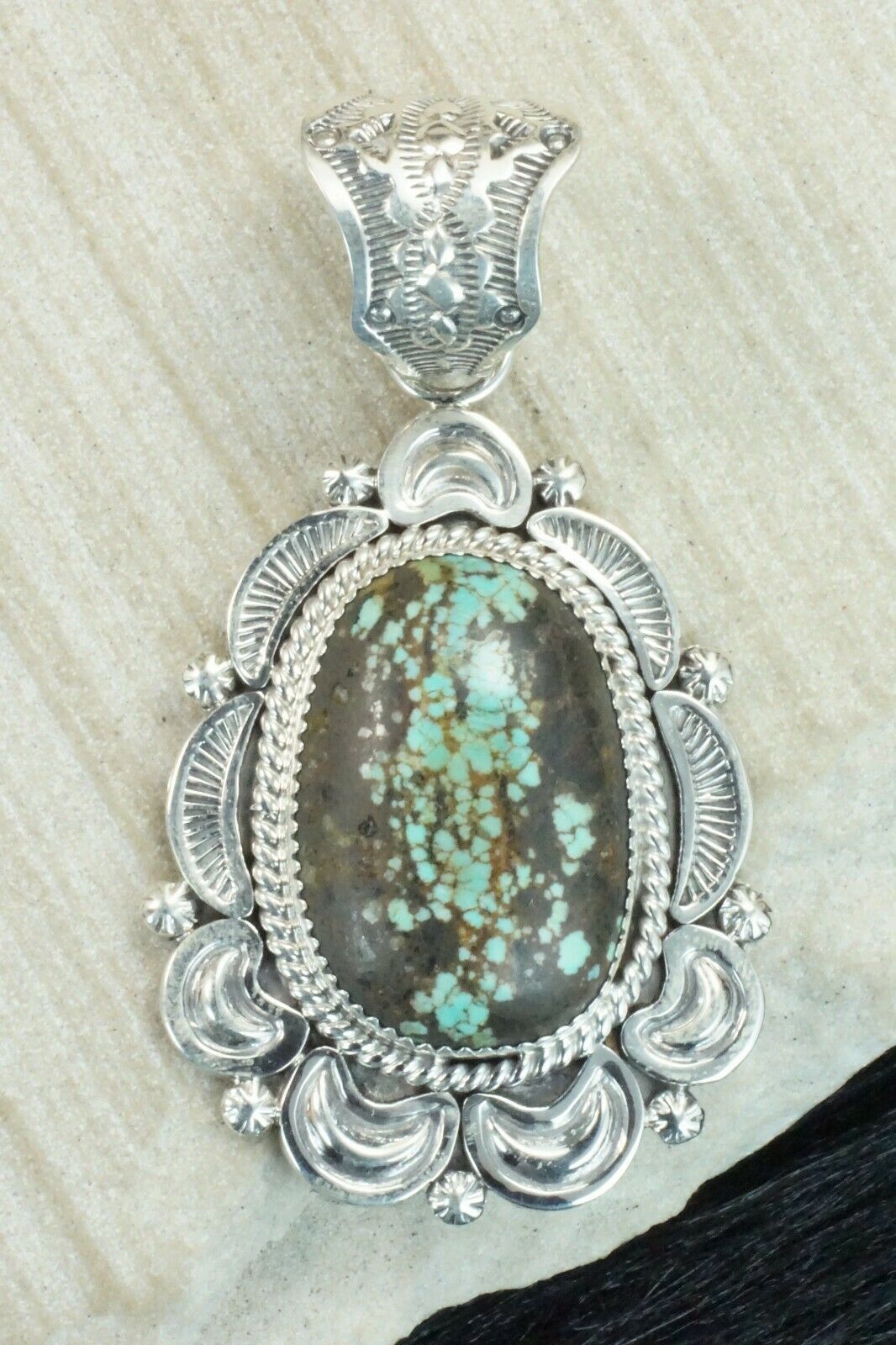 Turquoise & Sterling Silver Pendant - Harold Joe