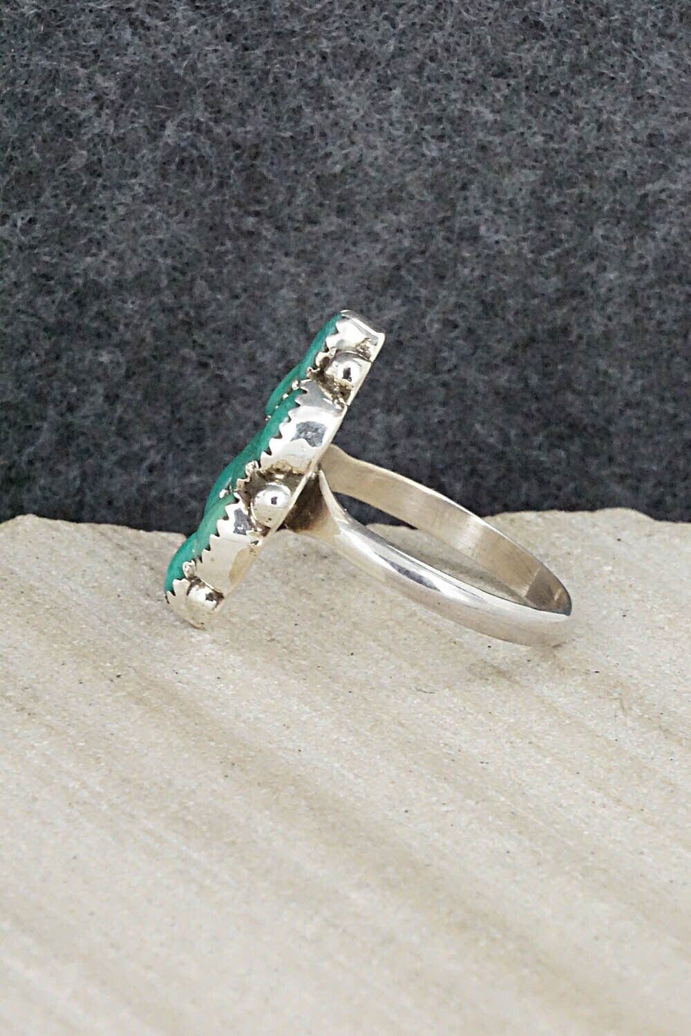 Turquoise & Sterling Silver Ring - Priscilla Reeder - Size 8