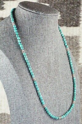 Turquoise & Sterling Silver Necklace - Navajo