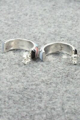 Multi Stone Inlay & Sterling Silver Earrings - Melanie Booqua