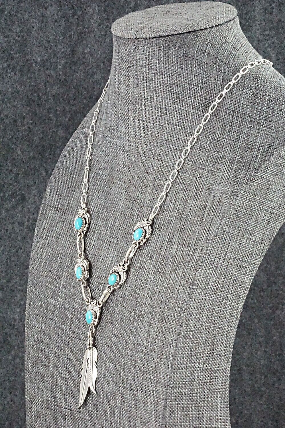 Turquoise & Sterling Silver Necklace - Verley Betone