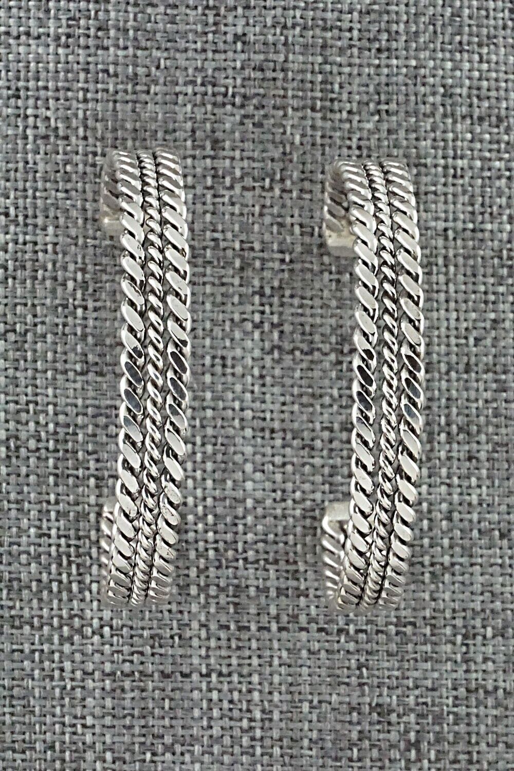 Sterling Silver Hoop Earrings - Elaine Tahe