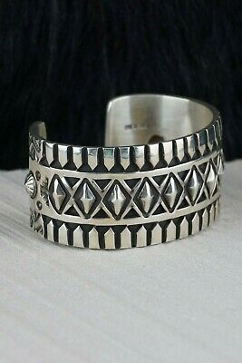 Navajo Sterling Silver Bracelet - Elvira Bill - High Lonesome Trading