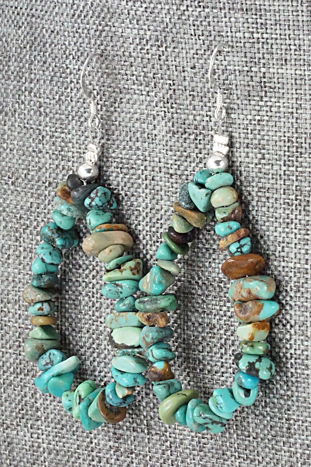 Turquoise & Sterling Silver Earrings - Doreen Jake