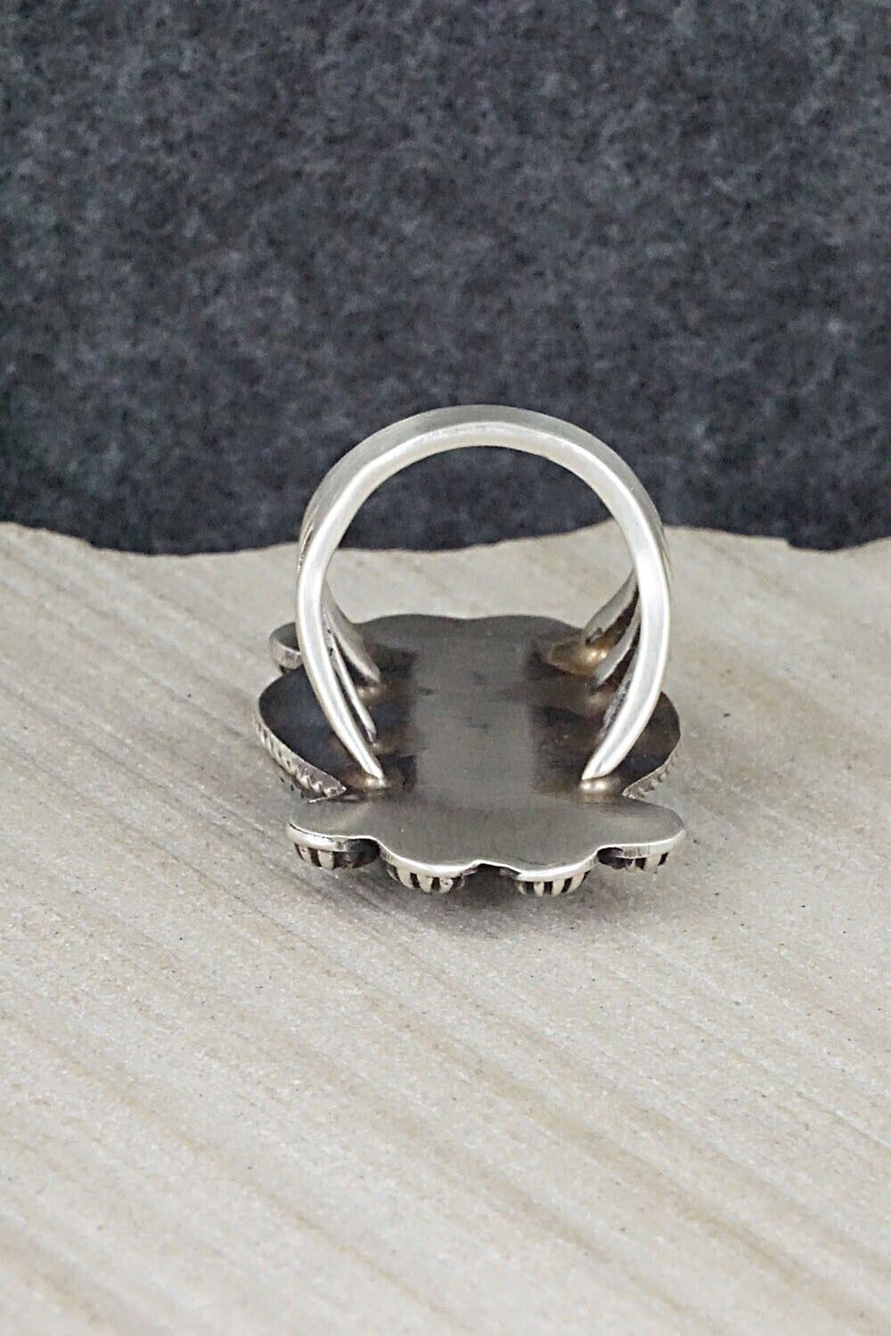 Turquoise and Sterling Silver Ring - Martha Cayatineto - Size 7