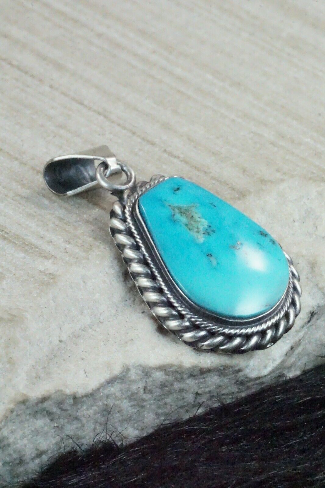 Turquoise and Sterling Silver Pendant - Sharon McCarthy