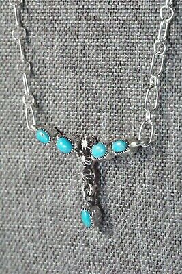 Turquoise & Sterling Silver Necklace - Loretta Smith