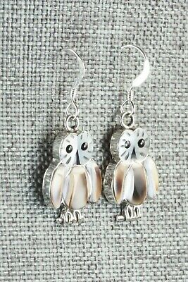 Mother of Pearl & Sterling Silver Earrings - Reginda Kallestewa