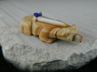 Bear Zuni Fetish - Alex Tsethlikai - Zuni Bear Carving - Native American - High Lonesome Trading