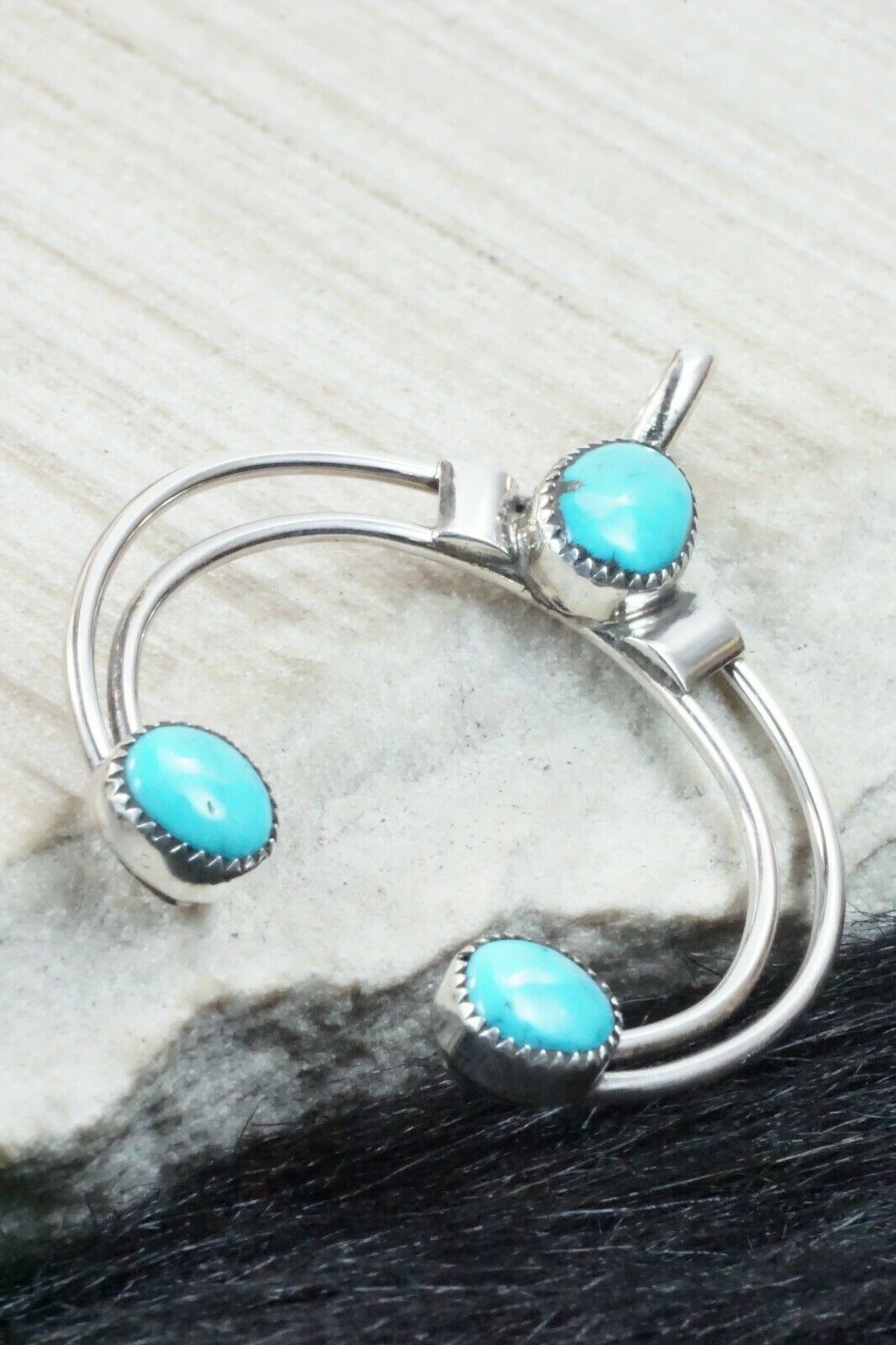 Turquoise & Sterling Silver Pendant - Priscilla Reeder