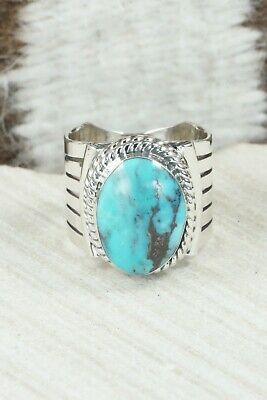 Turquoise and Sterling Silver Ring - Bucky Belin - Size 9.5