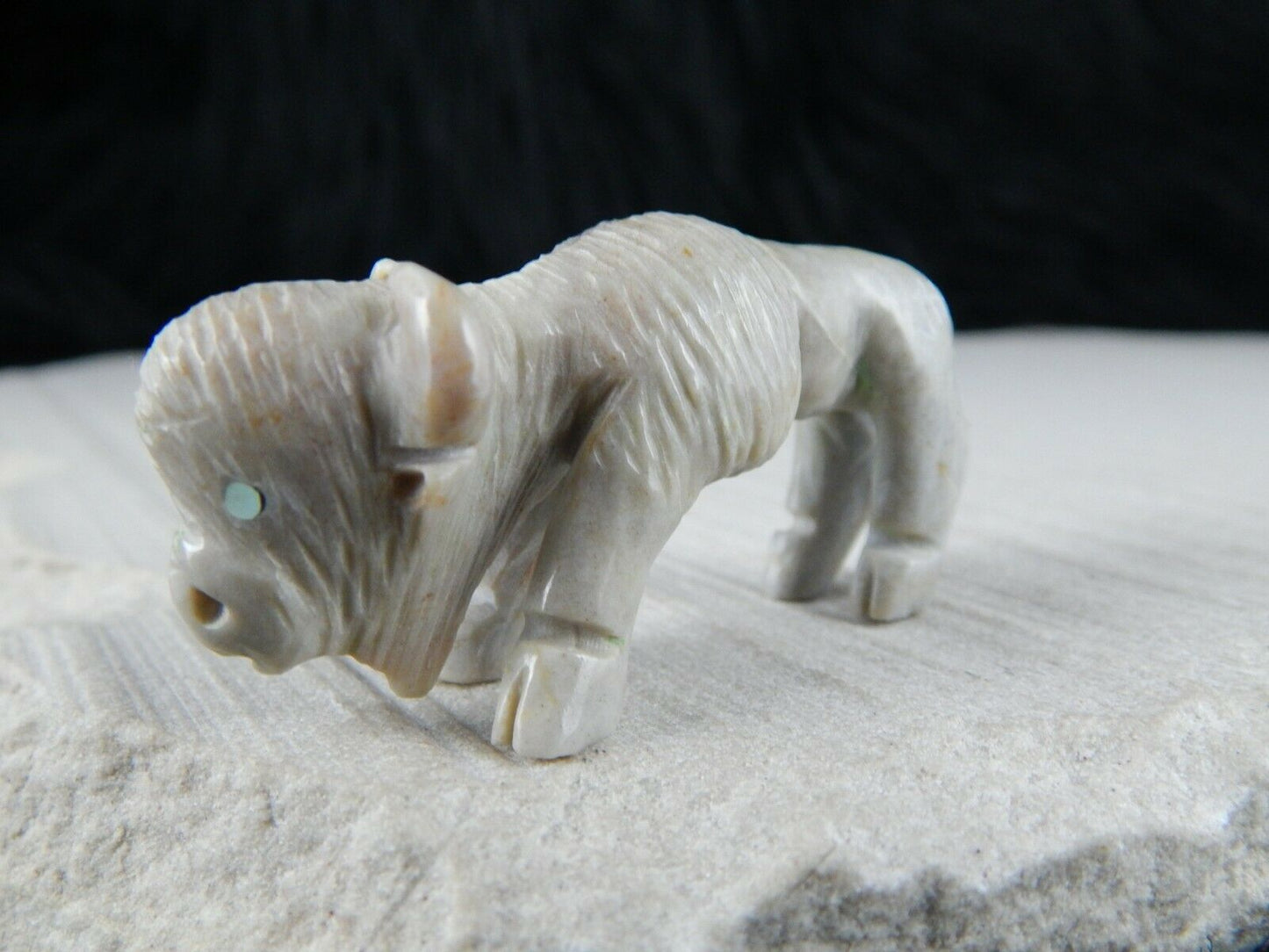 Buffalo Zuni Fetish Carving - Jonas Hastito - High Lonesome Trading