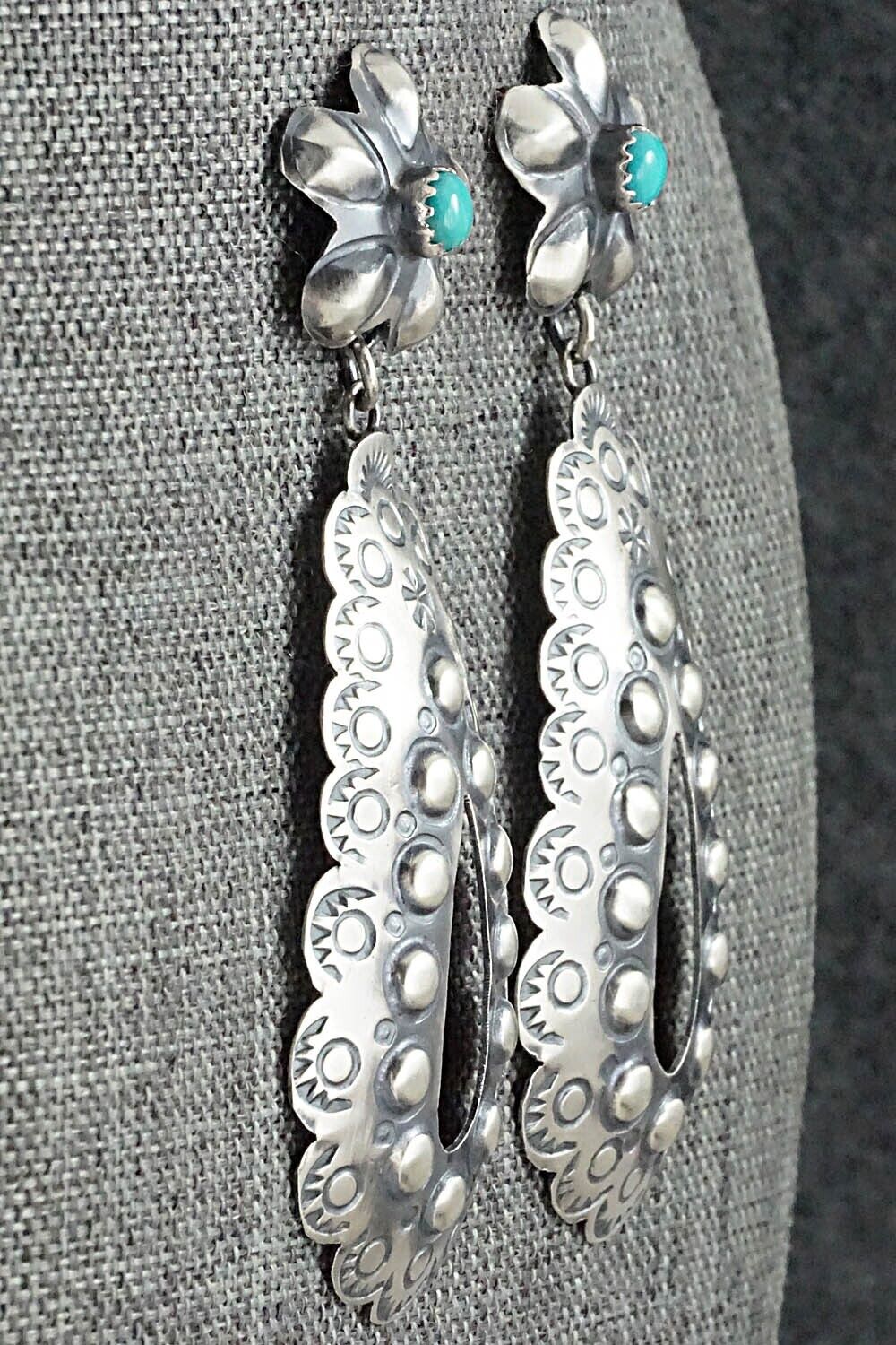 Turquoise & Sterling Silver Earrings - Gabrielle Yazzie