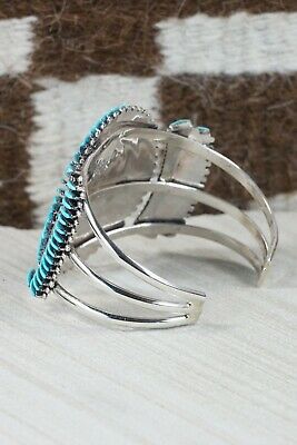 Zuni Turquoise & Sterling Silver Bracelet - Edmund Cooeyate