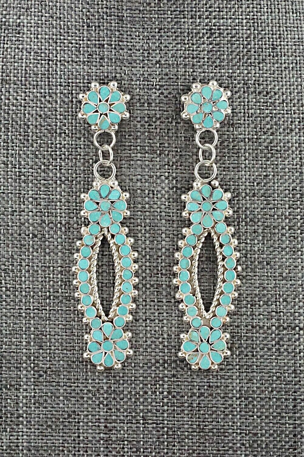 Turquoise & Sterling Silver Earrings - Michelle Peina