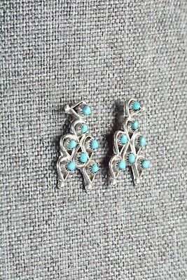 Turquoise & Sterling Silver Earrings - Waylon Johnson - High Lonesome Trading