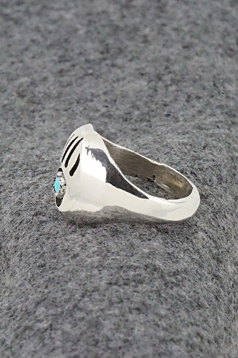 Turquoise & Sterling Silver Ring - Pearlene Spencer - Size 10.5