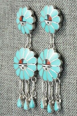 Turquoise & Sterling Silver Earrings - Burdian Soseeah