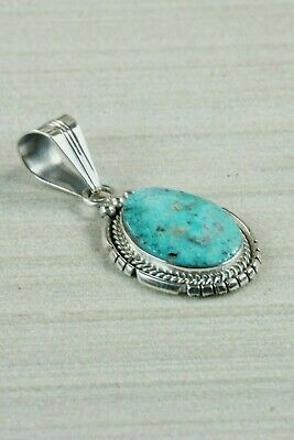 Navajo Turquoise and Sterling Silver Pendant - Samuel Yellowhair