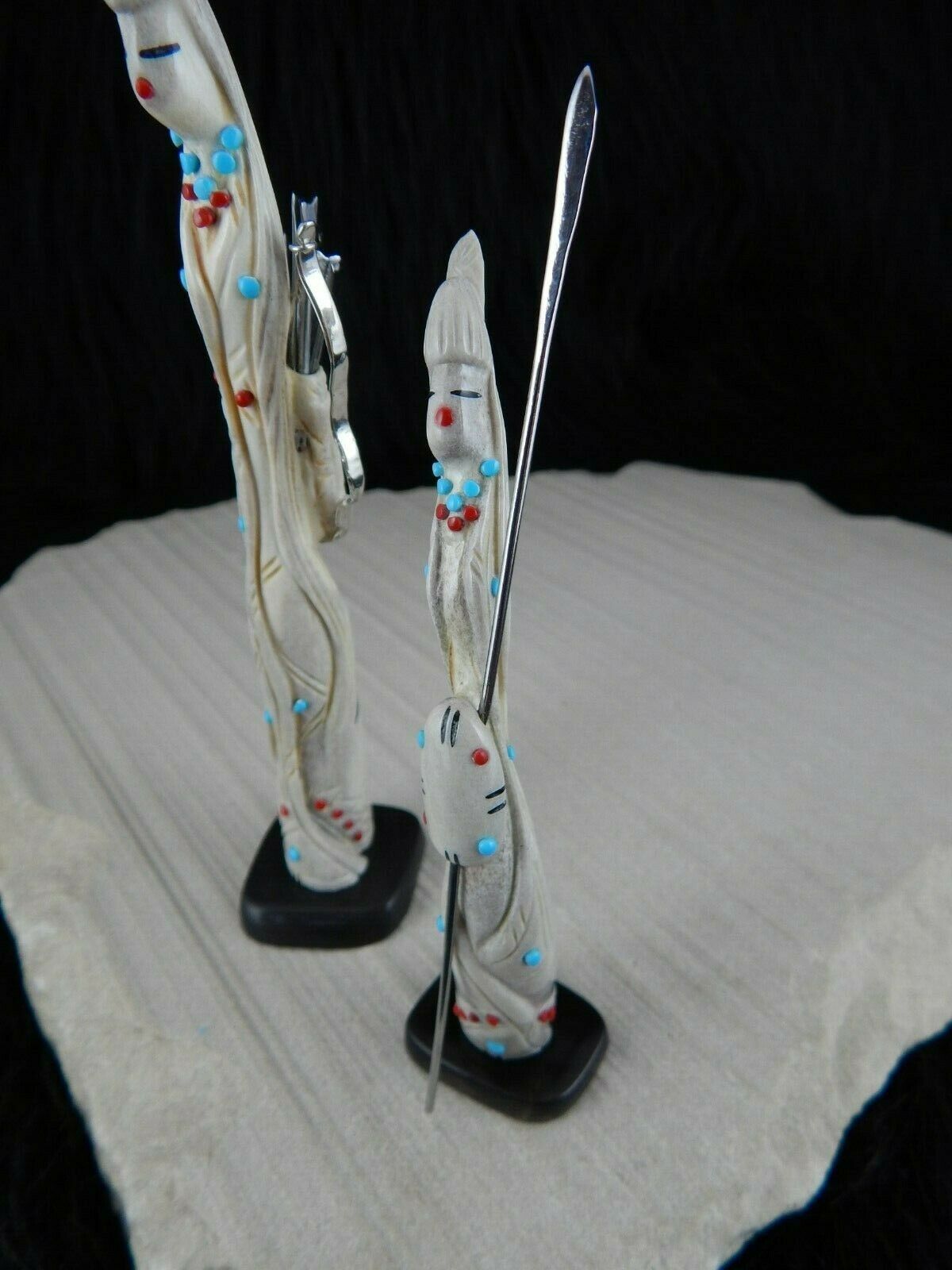 Hunter and Guide Zuni Fetish Carving Set - Michael Laweka - High Lonesome Trading