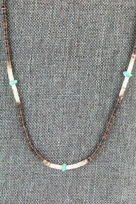 Shell, Turquoise & Sterling Silver Necklace - Ramona Bird
