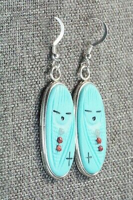 Turquoise & Sterling Silver Earrings - Stuart Quandelacy