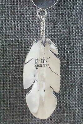 Onyx, Sterling Silver Feather & Chain Necklace - Ben Begay - High Lonesome Trading