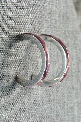 Spiny Oyster & Sterling Silver Earrings - Charles Hustito